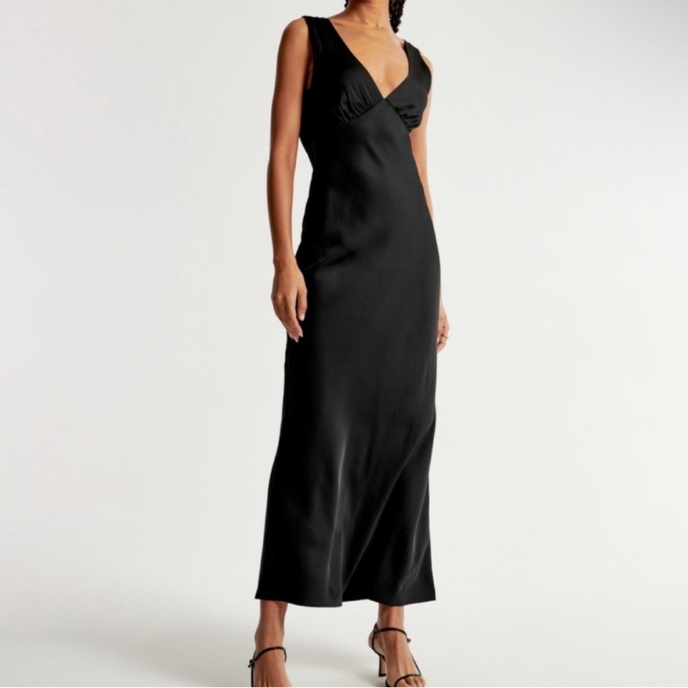 Abercrombie & Fitch  Black Maxi Dress cowl back new